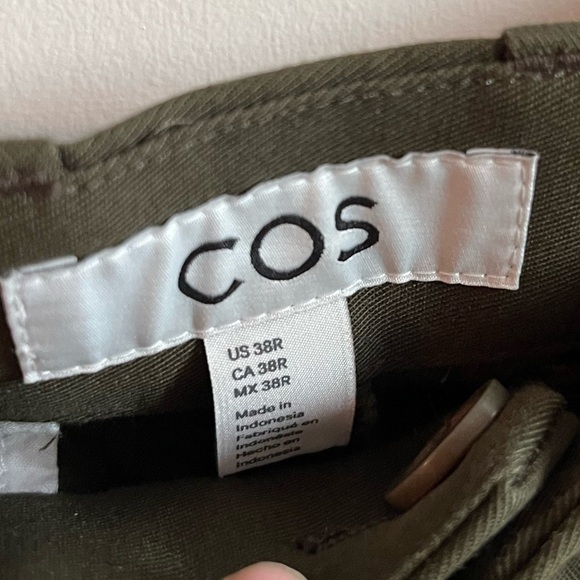 COS Men’s Green Cotton Pants Size 38 R - Picture 5 of 10